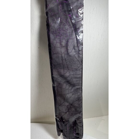 Halloween Costume Gloves Black Long Spider Web Witch Vampire Closed Finger NEW - Picture 6 of 7